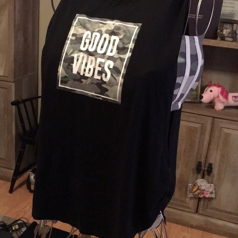 Camo tank with bra/ bra cover